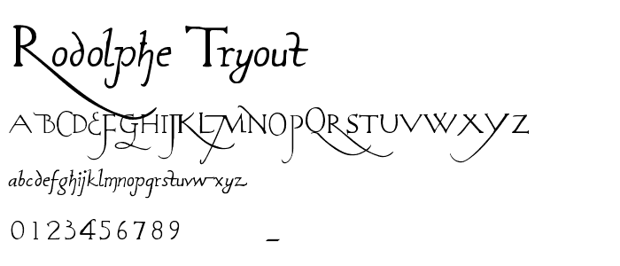 Rodolphe Tryout font