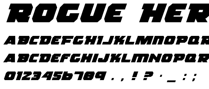 Rogue Hero Expanded Italic police