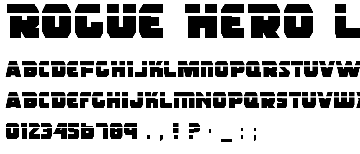 Rogue Hero Laser font