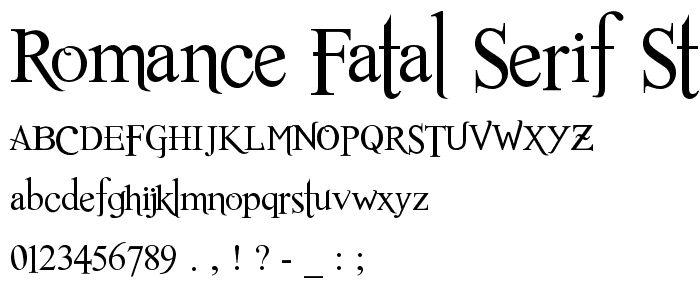 Romance Fatal Serif Std police