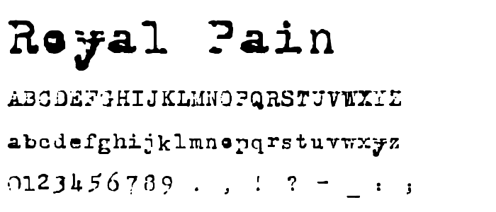 Royal Pain font