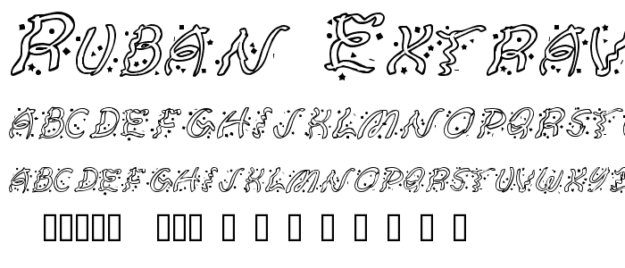 Ruban Extravaganza font