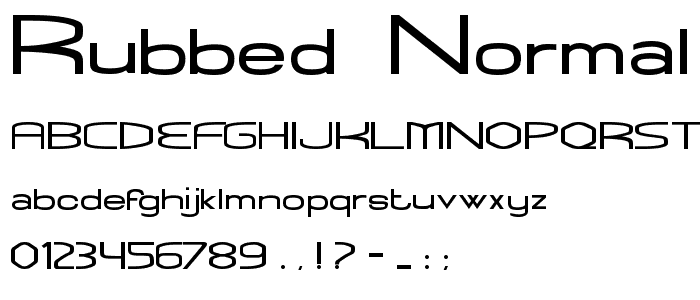 Rubbed  Normal font