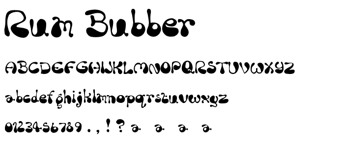 Rum Bubber font