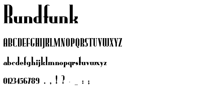 Rundfunk font