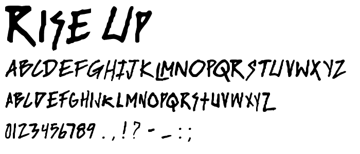 rise up font