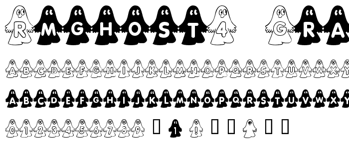 rmghost4  graphic font