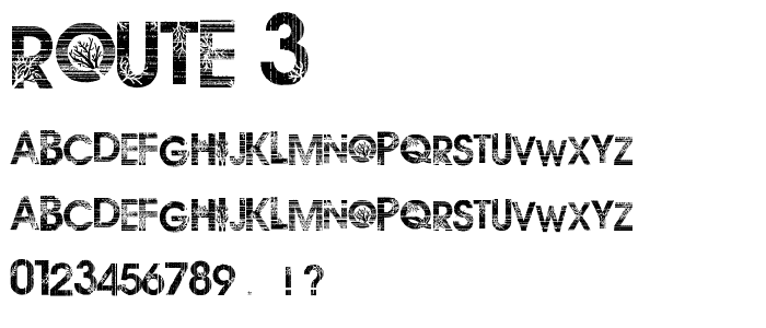 route 3 font