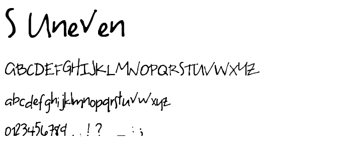 S Uneven Font : Script Handwritten : pickafont.com