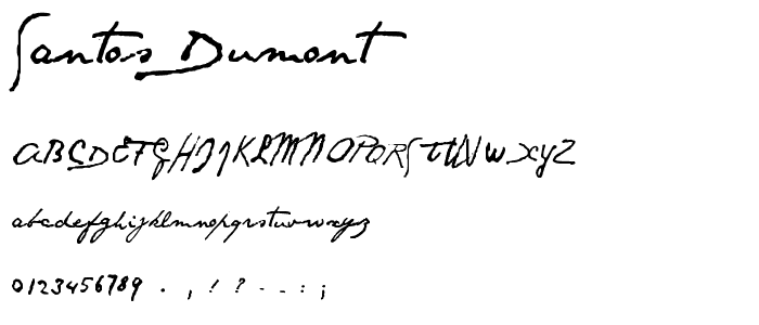 SANTOS DUMONT font