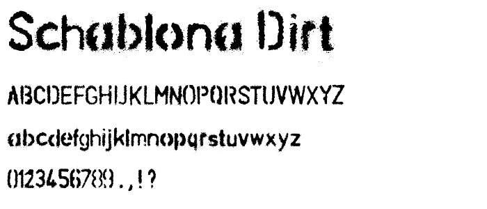 SCHABLONA DIRT font