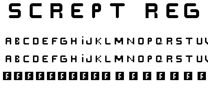 SCREPT  Regular font