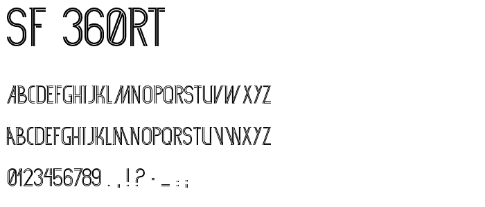 SF 360RT font