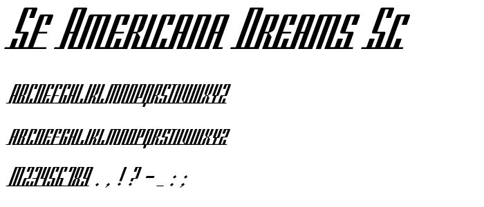 SF Americana Dreams SC font