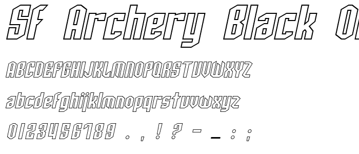 SF Archery Black Outline Oblique police