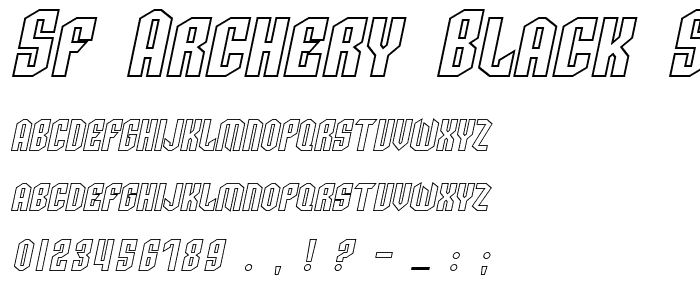 SF Archery Black SC Outline Oblique police