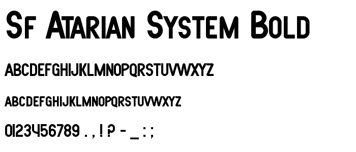 SF Atarian System Bold font