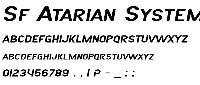 SF Atarian System Extended Italic police