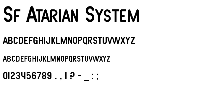 SF Atarian System font