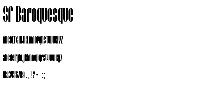 SF Baroquesque font