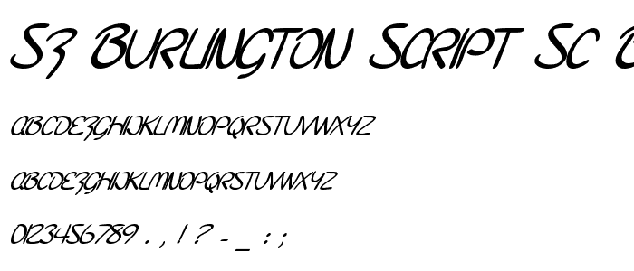 SF Burlington Script SC Bold Italic font