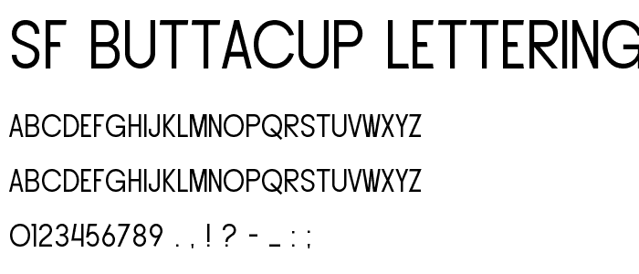 SF Buttacup Lettering font