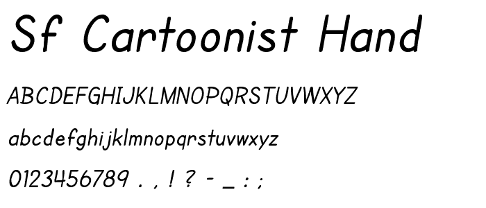 SF Cartoonist Hand font