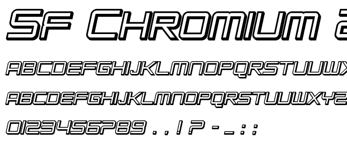 SF Chromium 24 SC Bold Oblique police