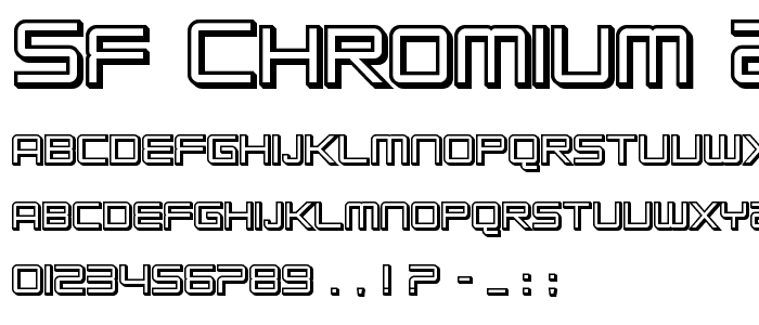 SF Chromium 24 SC Bold font