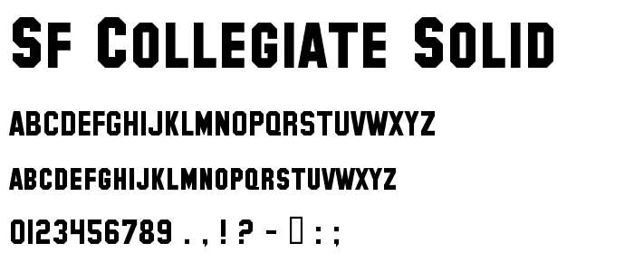 SF Collegiate Solid font