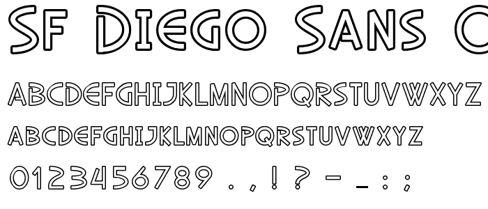 SF Diego Sans Outline font