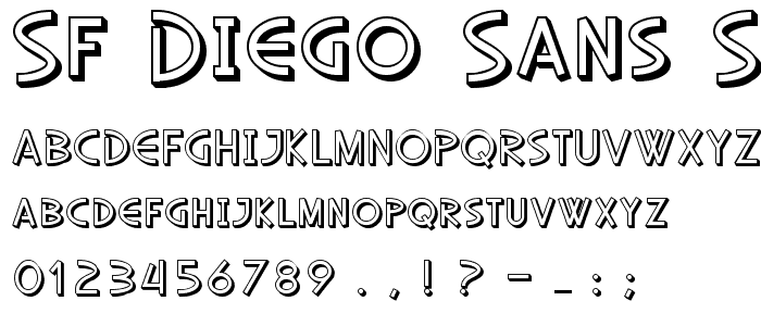 SF Diego Sans Shaded font