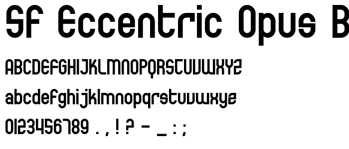 SF Eccentric Opus Bold font