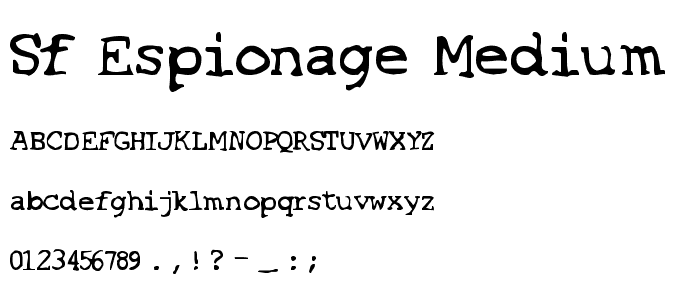 SF Espionage Medium font