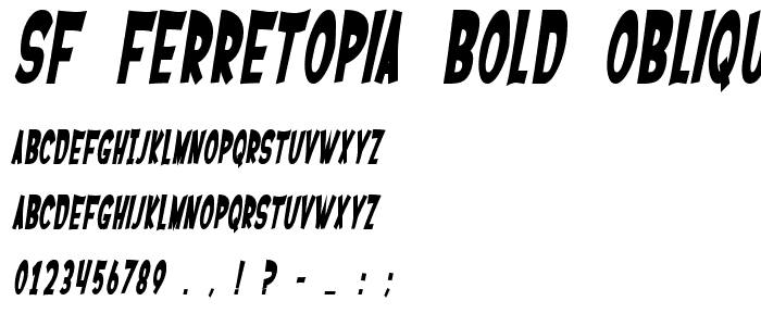 SF Ferretopia Bold Oblique police