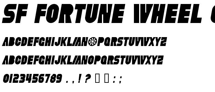 SF Fortune Wheel Condensed Italic police