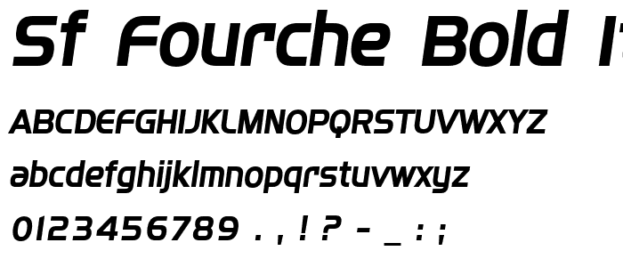 SF Fourche Bold Italic police