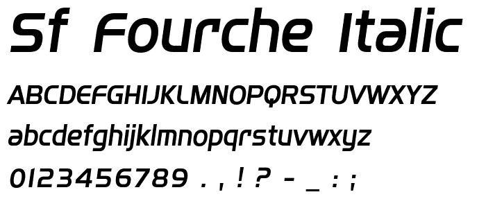 SF Fourche Italic police