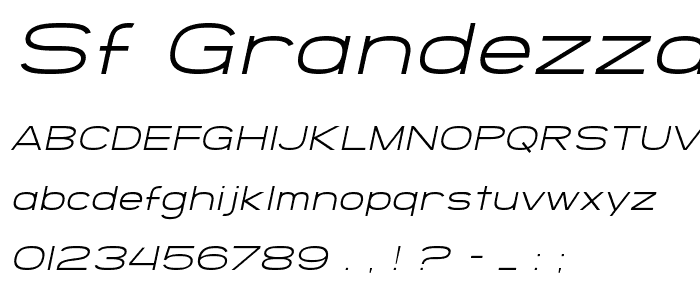 SF Grandezza Light Oblique font