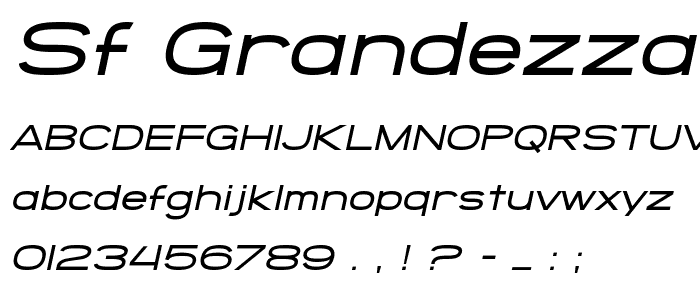 SF Grandezza Medium Oblique font