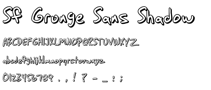 SF Grunge Sans Shadow font