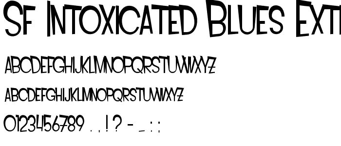 SF Intoxicated Blues Extended font