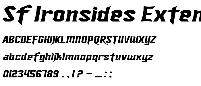 SF Ironsides Extended Italic police