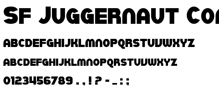 SF Juggernaut Condensed Bold police