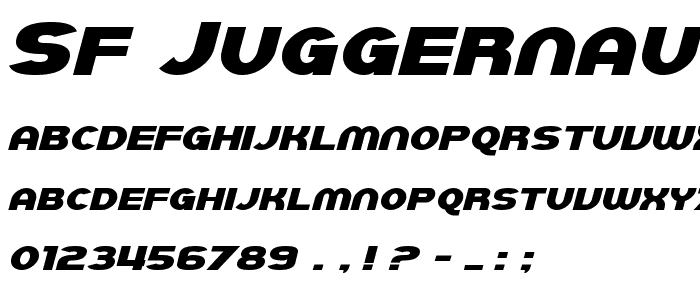 SF Juggernaut Italic police