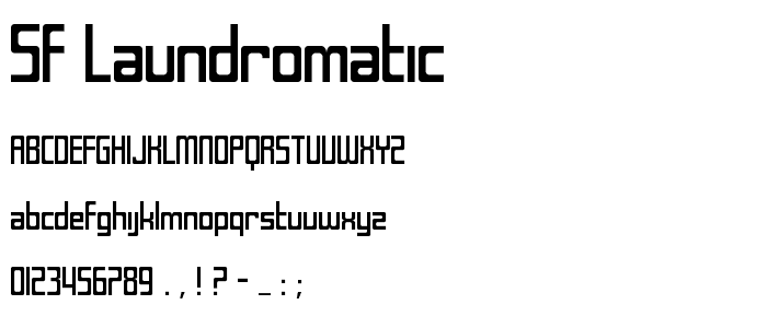 SF Laundromatic font