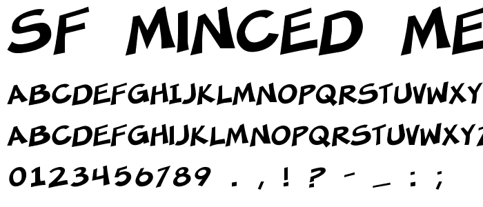 SF Minced Meat font