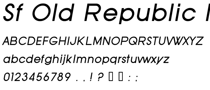 SF Old Republic Italic police