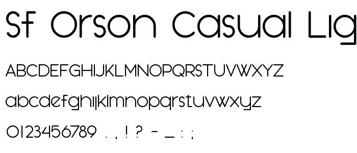 SF Orson Casual Light font