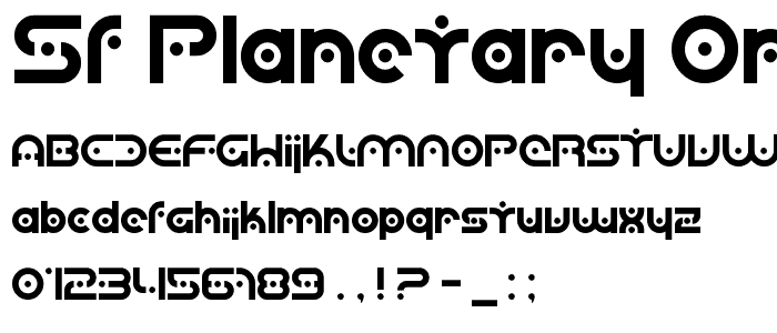 SF Planetary Orbiter font